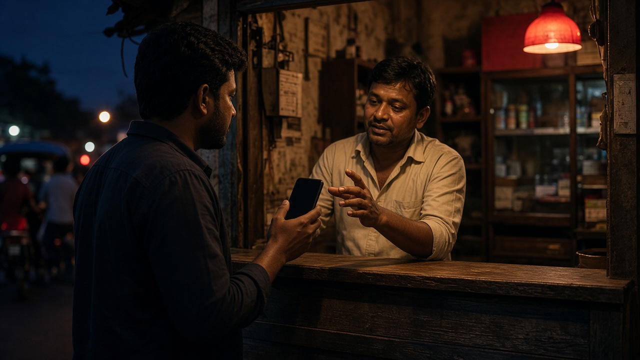 A partner helping a customer at the counter