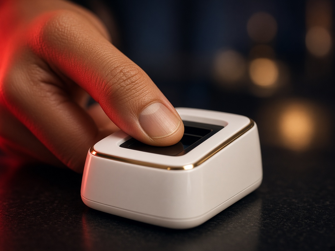 Fingerprint check at the counter